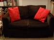 TWO SEATER sofa for sale,  small,  dark brown,  only 6....