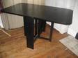 £15 - TABLE - solid wood,  black, 