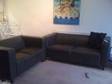 CHOCOLATE BROWN 2 leather sofas,  one large two seater....