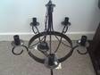 £30 - WROUGHT IRON design chandelier with