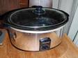 SLOW COOKER,  large,  stainless and black. Add ingredients....